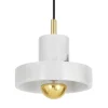 Stone Ø18 marmur biały żarówka mosiądz - Tom Dixon - lampa wisząca