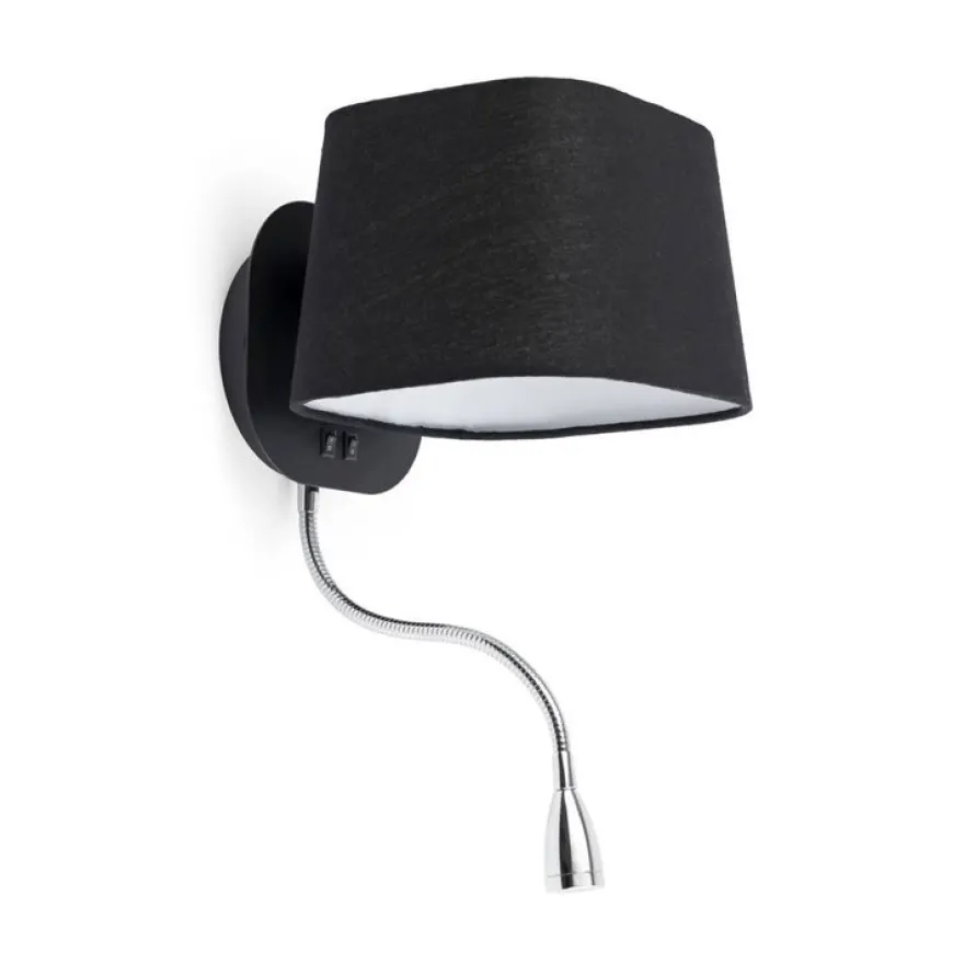 Sweet H45 czarny, chrom - Faro - lampa ścienna