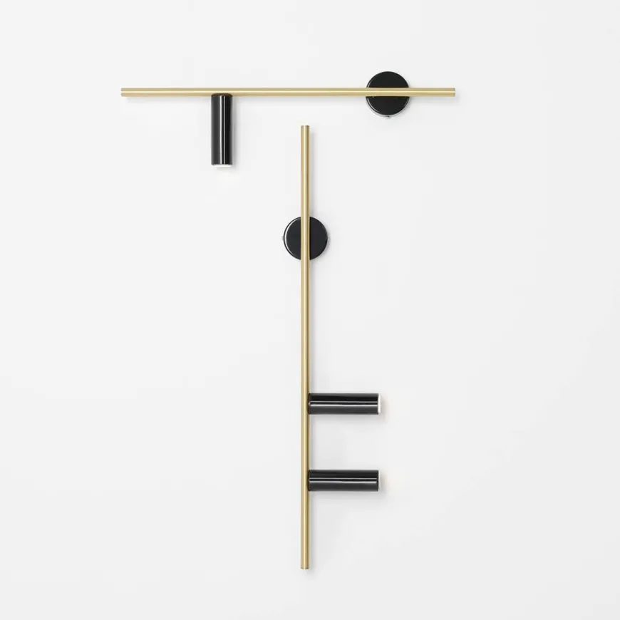 Trevo 1 Wall Black Brass - Artera - kinkiet