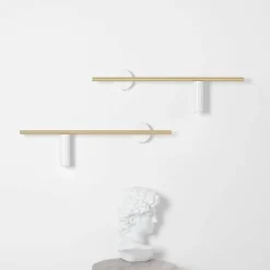 Trevo 1 White Brass - Artera - kinkiet prawy