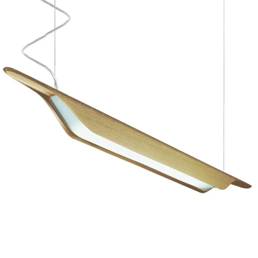 Troag L185 naturalne drewno - Foscarini - lampa wisząca