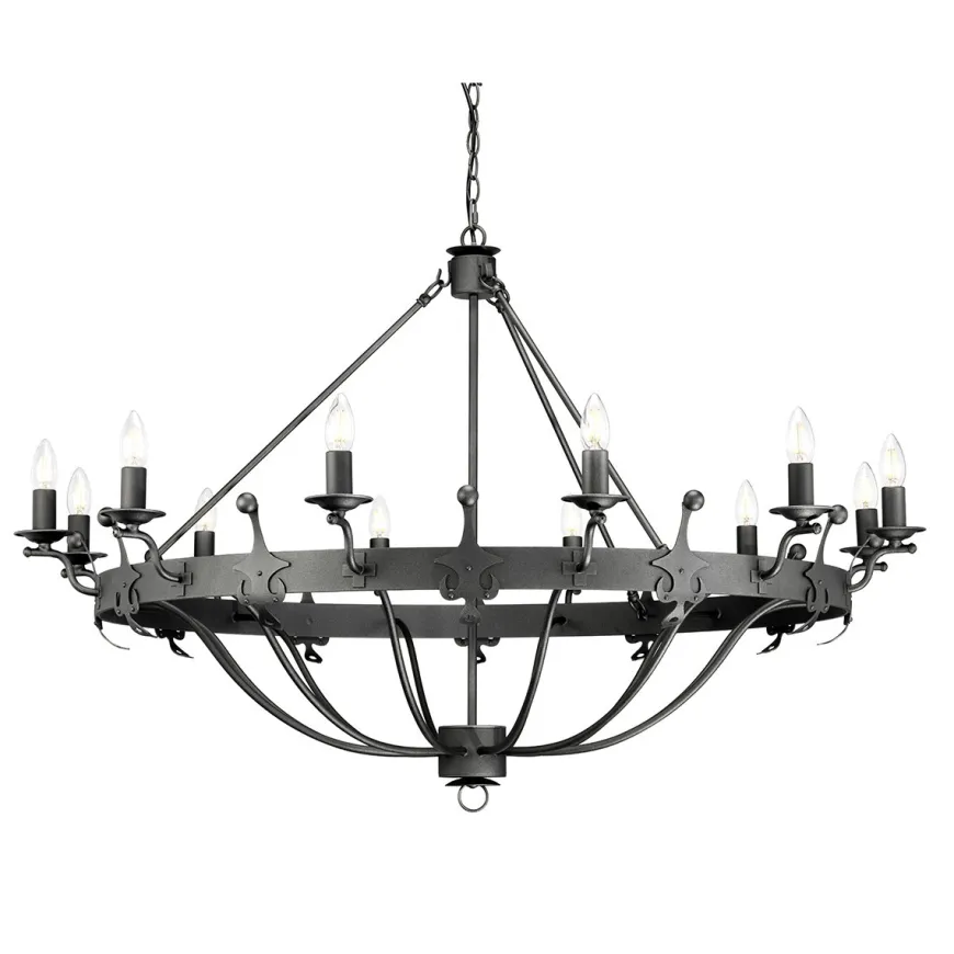Windsor Graphite - Elstead Lighting - lampa 12-płomienna
