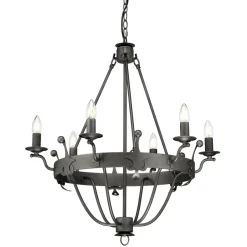 Windsor Graphite - Elstead Lighting - lampa 6-płomienna