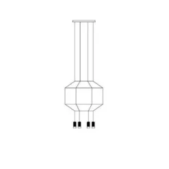 Wireflow 0402 czarny - Vibia - lampa wisząca