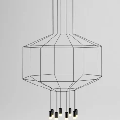 Wireflow 0300 czarny - Vibia - lampa wisząca