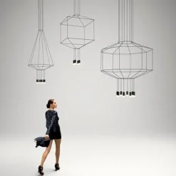 Wireflow 0301 czarny - Vibia - lampa wisząca