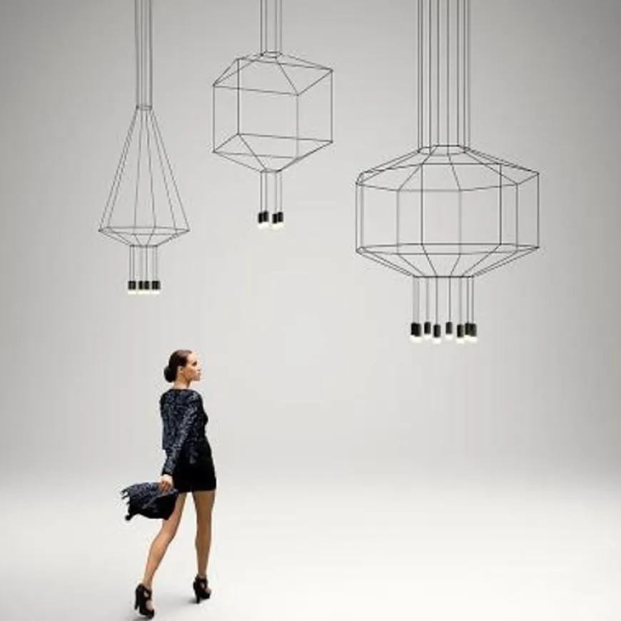 Wireflow 0301 czarny - Vibia - lampa wisząca