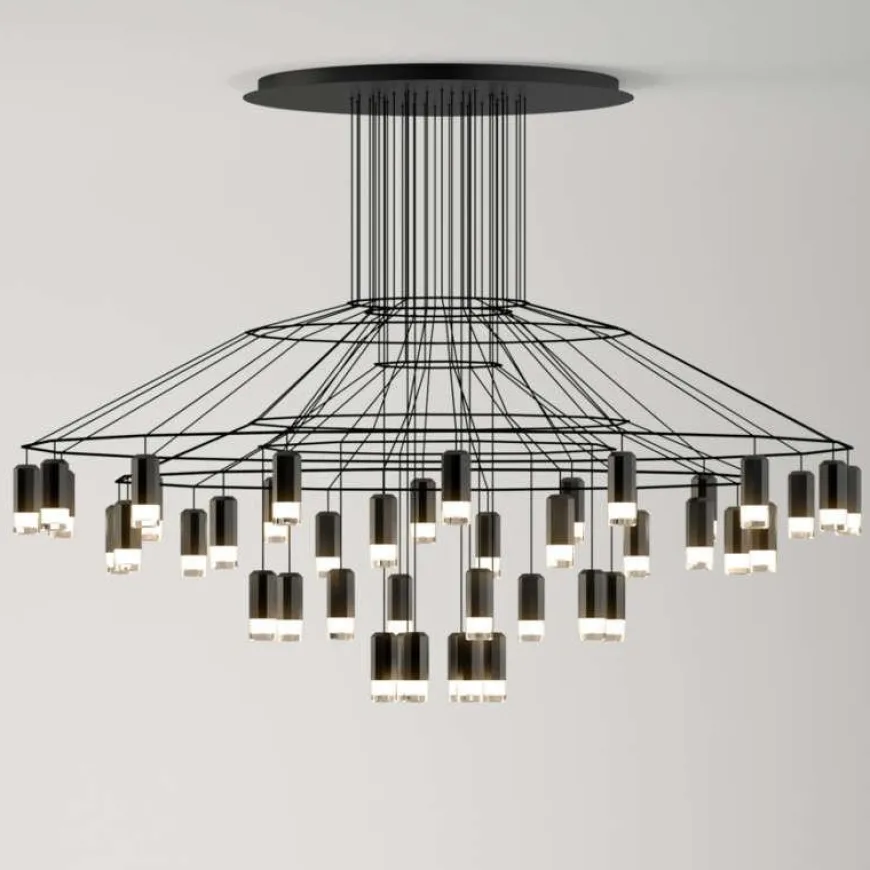 Wireflow 0376 czarny - Vibia - lampa wisząca